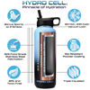 Picture of HYDRO CELL Stainless Steel Insulated Water Bottle with Straw - For Cold & Hot Drinks - Metal Vacuum Flask with Screw Cap and Modern Leakproof Sport Thermos for Kids & Adults (Blue/Black 40oz)