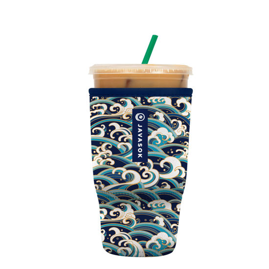 Picture of Sok It Java Sok Iced Coffee & Cold Soda Insulated Neoprene Cup Sleeve (Perfect Wave, Large: 30-32oz)