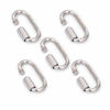 Picture of SHONAN 2.3 Inch Stainless Steel Chain Quick Links- 5 Pack 1/4" Locking Carabiners, Chain Hooks, Twist Key Ring Screw Chain Link, 880 Lbs Capacity