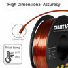 Picture of GIANTARM 3D Printer Filament, Silk Copper Pla Filament, 1Kg(2.2lbs) Spool, 1.75mm Dimension Accuracy +/- 0.03mm, 3D Printing Filament