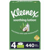 Picture of Kleenex Soothing Lotion Facial Tissues with Coconut Oil, Aloe & Vitamin E, 110 Count (Pack of 4) (440 Total Tissues)