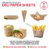 Picture of 12” Deli Squares (250 Pack) - Natural Kraft Deli Papers - Greaseproof Liners for Food Boats - Pre Cut Deli Sandwich Wrappers - Food Basket Sheets for BBQ, Picnic, Festival, Fair - Stock Your Home