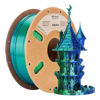 Picture of ERYONE Silk Dual Color Filament PLA 3D Printer 1.75mm +/- 0.03mm, Coextrusion Filament PLA Shiny Filament 1kg(2.2lbs), Blue Green