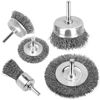 Picture of Wire Brush for Drill, Wire Wheel Brush Cup Set, Wire Wheel for Drill 0.012 Carbon Steel Wire, Drill Wire Brush for Drill 1/4 Inch Arbor for Cleaning Rust, Stripping and Drill Attachment