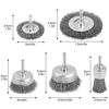 Picture of Wire Brush for Drill, Wire Wheel Brush Cup Set, Wire Wheel for Drill 0.012 Carbon Steel Wire, Drill Wire Brush for Drill 1/4 Inch Arbor for Cleaning Rust, Stripping and Drill Attachment