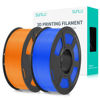 Picture of SUNLU 3D Printer Filament PLA Plus 1.75mm 2KG, SUNLU Neatly Wound PLA Filament 1.75mm PRO, PLA+ Filament for Most FDM 3D Printer, Dimensional Accuracy +/- 0.02 mm, 1 kg Spool, 2 Packs, Blue+Orange