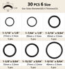 Picture of O Ring Kit, 30 Pcs Rubber O-Ring Assortment Kit, Plusmart 6 Sizes 1-1/16" ~ 1-9/16" Washer Gasket Set for Pressure Washer, Plumbing Sealing Repair, Air or Gas Connections, Resist Oil and Heat