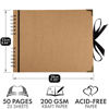 Picture of Bstorify Large Scrapbook Photo Albums 50 Pages (11 x 8.5 inch) Brown Thick Kraft Paper, Memory Book - Ideal for Your Scrapbooking, Art & Craft Projects