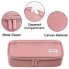 Picture of WEMATE Large Pencil Case Aesthetic,Big Capacity Canvas Pencil Pouch with Zipper, Pencil Case for Women & Men, Marker Pen Case,Portable Stationery Pencil Bag for Office Pink