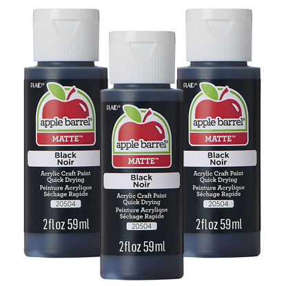 Picture of Apple Barrel Acrylic Paint in Assorted Colors, Black (Pack of 3) 2 oz, JA20504A
