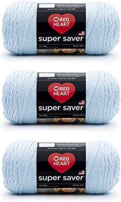 Picture of Red Heart Super Saver Blue Bell Yarn - 3 Pack of 198g/7oz - Acrylic - 4 Medium (Worsted) - 364 Yards - Crochet & Knitting & Amigurumi