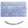 Picture of Amaney 810pcs 6x6mm Cube Acrylic Alphabet Letter Beads for Jewelry Making Bracelets Necklaces Key Chains