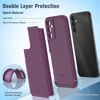 Picture of for Samsung Galaxy A14 5G Case: Dual Layer Protective Heavy Duty Cell Phone Cover Shockproof Rugged with Non Slip Textured Back - Military Protection Bumper Tough - 2023, 6.6inch ( Burgundy Purple )