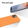 Picture of OTOFLY Compatible with iPhone 12 Case and iPhone 12 Pro Case 6.1 inch(2020),[Silky and Soft Touch Series] Premium Soft Liquid Silicone Rubber Full-Body Protective Bumper Case (Orange)