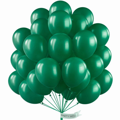 Picture of PartyWoo Green Balloons, 50 pcs 12 Inch Pearl Emerald Green Balloons, Latex Balloons for Balloon Garland Arch as Party Decorations, Birthday Decorations, Wedding Decorations, Baby Shower Decorations