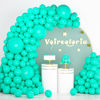 Picture of Voircoloria 130pcs Teal Balloons Different Sizes 18" 12" 10" 5" Tiffany Blue Turquoise Balloons for Boys Girls Baby Shower Wedding Anniversary Graduation Engagements Birthday Party Decorations