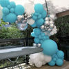 Picture of Voircoloria 130pcs Teal Balloons Different Sizes 18" 12" 10" 5" Tiffany Blue Turquoise Balloons for Boys Girls Baby Shower Wedding Anniversary Graduation Engagements Birthday Party Decorations