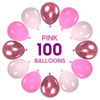 Picture of OWill 100pcs Balloons Metallic Pink 12 Inches Pink Latex Balloons,Light Pink and Deep Pink Balloons for Birthday Baby Shower Wedding Party Supplies Arch Garland Decoration