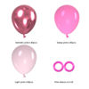 Picture of OWill 100pcs Balloons Metallic Pink 12 Inches Pink Latex Balloons,Light Pink and Deep Pink Balloons for Birthday Baby Shower Wedding Party Supplies Arch Garland Decoration