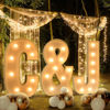 Picture of imprsv Marquee Light Up Letters, Mosaic Letters 4FT Marquee Letters for Baby Shower Engagement Graduation Party Backdrop Decor, Large Marquee Letters for Party Decorations, Letter C (need to assemble)