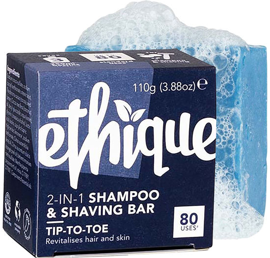 Picture of Ethique Tip-To-Toe - 2-In-1 -Solid Shampoo & Shaving Bar - Vegan, Eco-Friendly, Plastic-Free, Cruelty-Free,3.88 oz (Pack of 1)