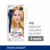 Picture of Clairol Root Touch-Up by Nice'n Easy Permanent Hair Dye, 8G Medium Golden Blonde Hair Color, Pack of 2