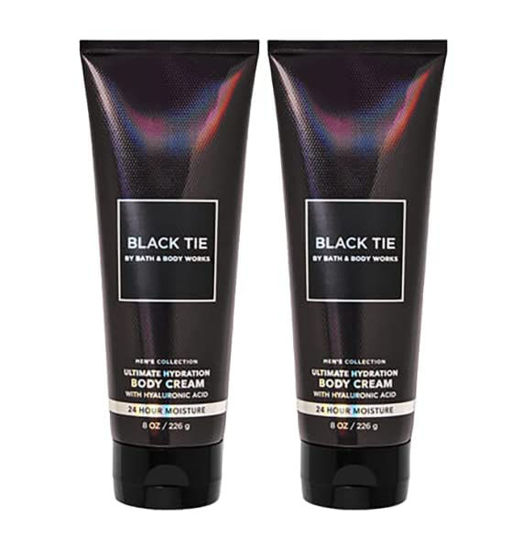 Picture of Bath and Body Works Men's Collection Ultimate Hydration Ultra Shea Body Cream 8 Oz 2 Pack (Black Tie)