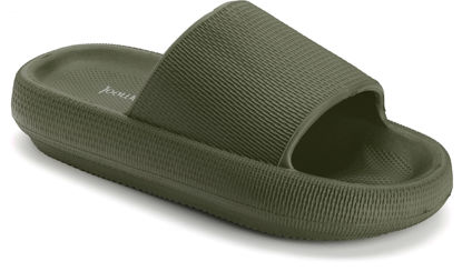 Picture of Joomra Unisex Shower Slides Slippers for Women Mens Massage Foam Cushion Non-Slip Home House Shoes Female Pillow Pool Beach Spa Garden Sandals for Lady Male Sandles Army Green 39-40