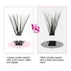 Picture of Cluster Lashes 30D DIY Eyelash Extension D Curl Individual Lashes Cluster Faux Mink Black 120pcs Eyelash Clusters Premade Fans Volume Lashes Makeup (30D-0.07-D, 12mm)