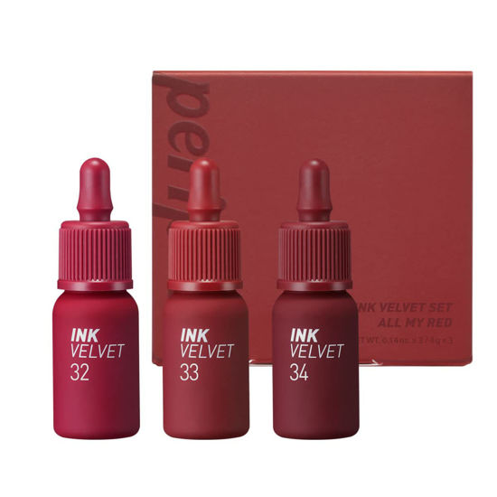 Picture of Peripera Ink the Velvet Lip Tint, Liquid Lip (0.14 fl oz, ALL MY RED, pack of 3)