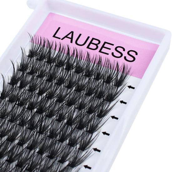 Picture of Cluster Lashes 40D D Curl Individual Lashes Clusters Extensions 0.07 Volume DIY Eyelash Extension Natural Look 3D Effect Women Girls Makeup 120pcs (40D-0.07D, 12mm)