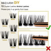 Picture of Lash Clusters B12 Mixed Tray DIY Eyelash Extensions 72 Clusters Lashes B&Q LASH Eyelash Clusters Eyelash Extensions Volume Wispy Individual Lash Clusters at Home Lash Extensions (B12,D-8-16MIX)