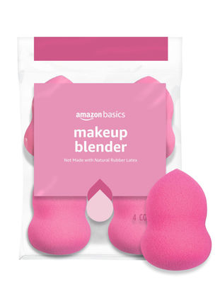 Picture of Amazon Basics Large Makeup Blender, 4-Pack, Pink (Previously Solimo)