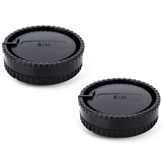 Picture of 2 Pack JJC Body Cap and Rear Lens Cap Cover Kit for Sony Alpha A-Mount DSLR Cameras and Sony Alpha A-Mount Lenses