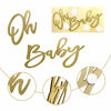 Picture of Wooden Baby Shower Sign with Gold Painted, Perfect Baby Shower Party Banner for Baby Shower Boy/Girl Decorations Gender Reveal Backdrop Party Photography Background