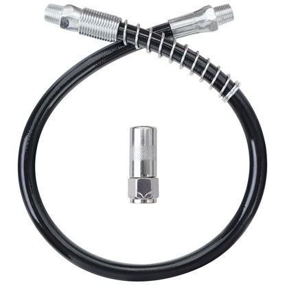 Picture of UTOOL 18 Inch Spring Flex Hose & Normal Coupler Set Grease Gun