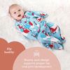 Picture of SleepingBaby Zipadee-Zip Swaddle Transition Baby Swaddle Blanket with Zipper, Cozy Baby Sleep Sack Wrap (Medium 6-12 Months | 18-26 lbs, 29-33 inches | Fly Sky High)