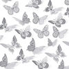 Picture of SAOROPEB 3D Butterfly Wall Decor, 48 Pcs 4 Styles 3 Sizes, Removable Metallic Wall Sticker Room Mural Decals for Kids Bedroom Nursery Classroom Party Decoration Wedding Decor DIY Gift (Sliver)