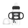 Picture of Dr. Brown’s® Milestones™ Wide-Neck Sippy Bottle with 100% Silicone Handles, Easy-Grip Bottle with Soft Sippy Spout, 9oz/270mL, BPA Free, Black, 6m+