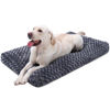 Picture of Washable Dog Bed Deluxe Plush Dog Crate Beds Fulffy Comfy Kennel Pad Anti-Slip Pet Sleeping Mat for Large, Jumbo, Medium, Small Dogs Breeds, 41" x 27", Dark Grey