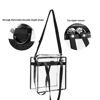 Picture of BAGAIL Clear bags Stadium Approved Clear Tote Bag with Zipper Closure Crossbody Messenger Shoulder Bag with Adjustable Strap(12 Inch X 12 Inch X 6 Inch,Black)