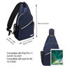 Picture of MOSISO Sling Backpack, Multipurpose Crossbody Shoulder Bag Travel Hiking Daypack, Navy Blue, Medium