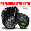 Picture of Franklin Sports Baseball and Softball Glove - Field Master - Baseball and Softball Mitt Black, 12.0"