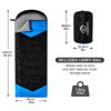 Picture of oaskys Camping Sleeping Bag - 3 Season Warm & Cool Weather - Summer, Spring, Fall, Lightweight, Waterproof for Adults & Kids - Camping Gear Equipment, Traveling, and Outdoors (Black XL, 39in x 90.5in)