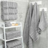 Picture of American Soft Linen Luxury 4 Piece Bath Towel Set, 100% Turkish Cotton Bath Towels for Bathroom, 27x54 in Extra Large Bath Towels 4-Pack, Bathroom Shower Towels, Light Gray Bath Towels