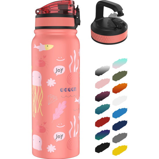 Fanhaw Insulated Water Bottle with Chug Lid - 20 Oz Double-Wall Vacuum Stainless  Steel Reusable Leak & Sweat Proof Sports Water Bottle Dishwasher Safe with  Anti-Dust Standard Mouth Lid (Black) - Yahoo