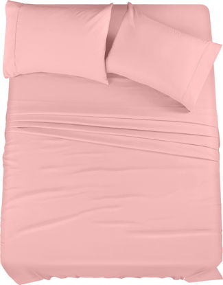 Picture of Utopia Bedding Twin Bed Sheets Set - 3 Piece Bedding - Brushed Microfiber - Shrinkage and Fade Resistant - Easy Care (Twin, Pink)