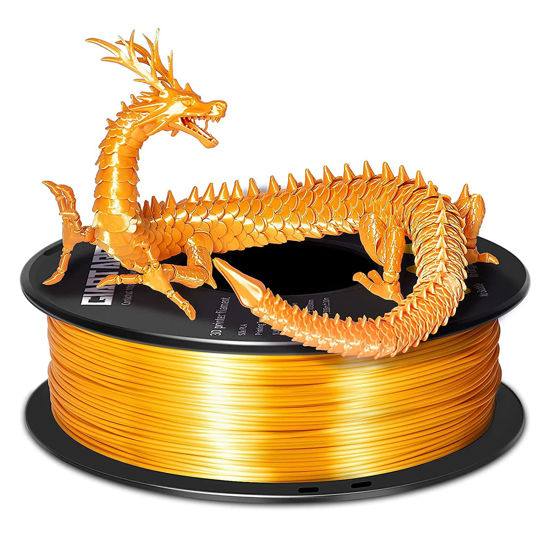 Picture of GIANTARM 3D Printer Filament, Silk Gold Pla Filament, 1Kg(2.2lbs) Spool, 1.75mm Dimension Accuracy +/- 0.03mm, 3D Printing Filament