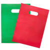 Picture of 200 Red & Green Bags for Small Business 100 Red and 100 Green 1.5Mil 9"x12" Merchandise Bags Thick Glossy Retail Bags and Shopping Bags For Small Business with Die Cut Handles Boutique Bags