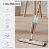 Picture of Spray Mop for Floor Cleaning, HOMTOYOU Floor Mop Dry Wet Spray Mop with 2 Refillable Bottle and 4 Washable Microfiber Pads for Home Kitchen Hardwood Laminate Wood Vinyl Ceramic Tiles Wooden Floor